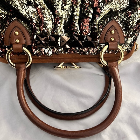 ✅❤️Rare✅Iconic MARC JACOBS
Bronze Sequined New York Rocker Stam Bag✅❤️ - Picture 9 of 15